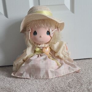 Adorable Cream and Pink Doll with Hat